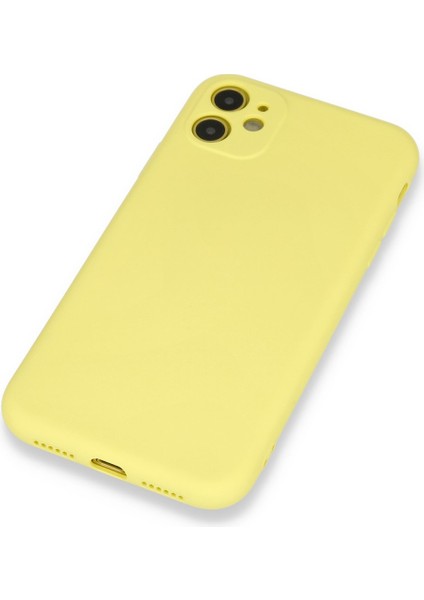 Iphone 11 Uyumlu Silikon Kılıf Sarı Renk, Kamera Korumalı fiyatları