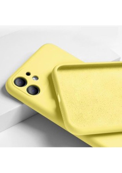 Iphone 11 Uyumlu Silikon Kılıf Sarı Renk, Kamera Korumalı fırsatları