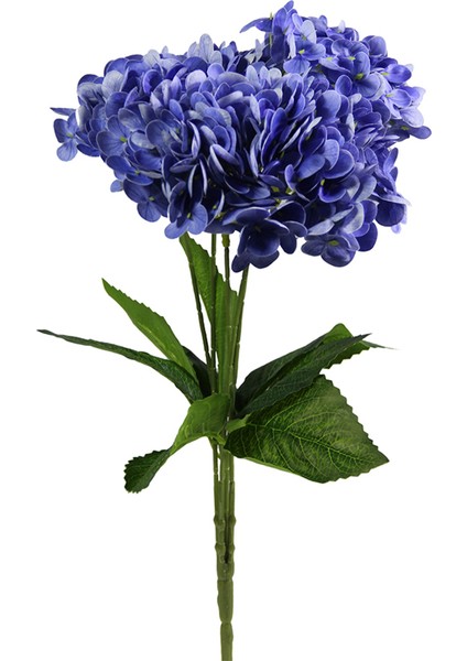 Yapay Ortanca Demeti Islak Dokulu Koyu Mavi 43 cm