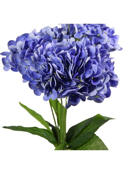 Yapay Ortanca Demeti Islak Dokulu Koyu Mavi 43 cm modelleri