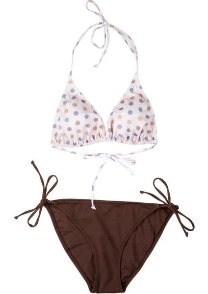 Swimfoam Puantiye Spagetti Üçgen Bikini Takımı
