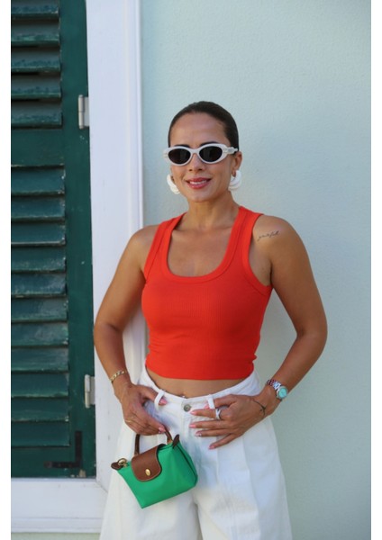 Turuncu U Yaka Fitilli Atlet modelleri