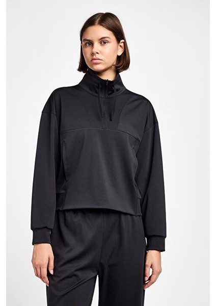 Kadın Antrenman Yarım Fermuarlı Sweatshirt 25B-2052