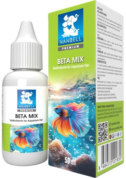 Beta Mix – Akvaryum Balıkları Için Multivitamin 50ML