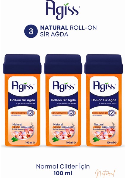 Roll-On Sir Ağda 100 ml Natural x 3