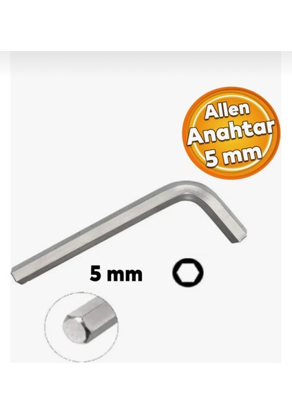 Izeltaş Altı Köşe Allen Anahtar 5 mm