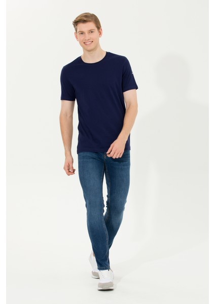 Erkek Lacivert Tişört Basic 50264916-VR033 modelleri