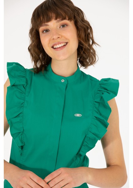 Kadın Yeşil Gömlek Kısa Kollu 50264216-VR054 fiyatları