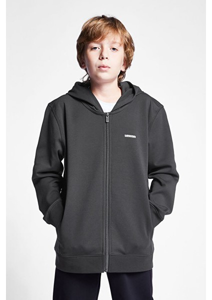 Çocuk Fermuarlı Kapüşonlu Sweatshirt 25S-3226-25B