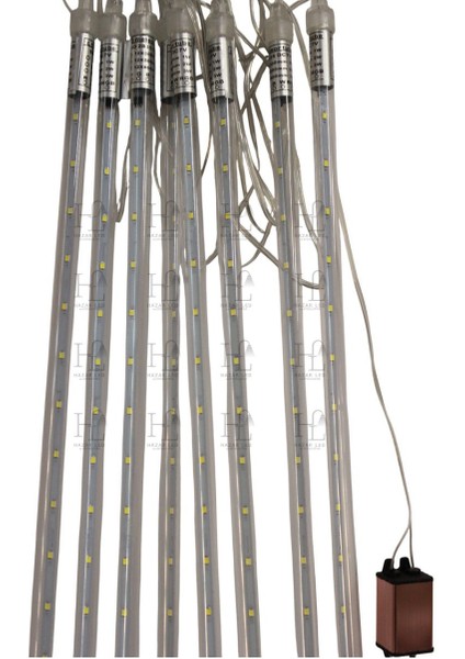 Lıghtıngx 8 Tüp Beyaz Meteor LED Işık Yağmur Işıkları Eklenebilir IP65 Dış Mekan Dekoratif Süs fiyatları
