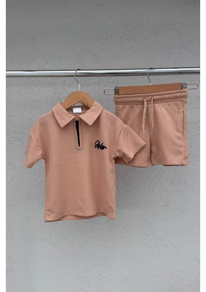 Polo Yaka Fermuarlı %100 Pamuk Erkek Çocuk Takım