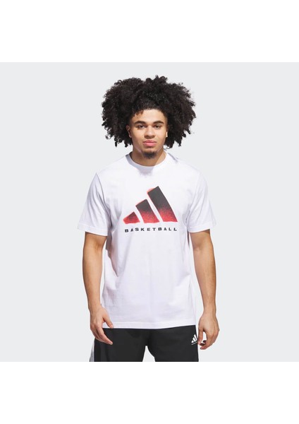Hbr Tee Basketbol Grafikli Beyaz Erkek T-Shirt JV8423