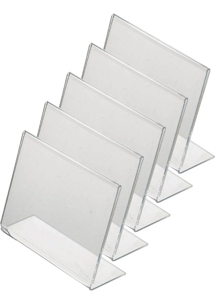 L Tipi Masaüstü Pleksi Föylük Broşürlük Fiyatlık Yatay (Akrilik Şeffaf) 5li Paket fiyatları