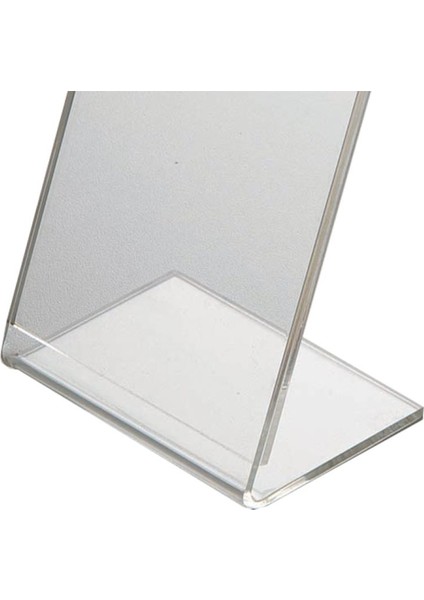 L Tipi Masaüstü Pleksi Föylük Broşürlük Fiyatlık Yatay (Akrilik Şeffaf) 5li Paket indirimleri