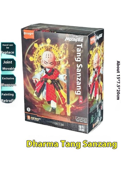 Guan Yu Nezha Yapı Taşı Adam Kamera Zırhı Yapboz Oyuncakları (Yurt Dışından)
