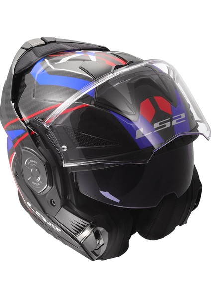 Advant x Karbon Future 2 Beyaz Mavi Çene Açılır Kask indirimleri