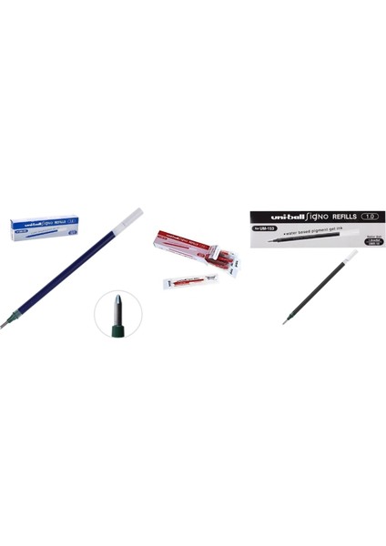Uniball Signo Broad 1.0 Imza Kalemi Yedeği Mavi-Kırmızı-Siyah ( Üç Adet )