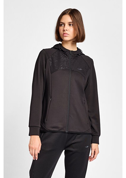 Kadın Koşu Fermuarlı Kapüşonlu Sweatshirt 25B-2001