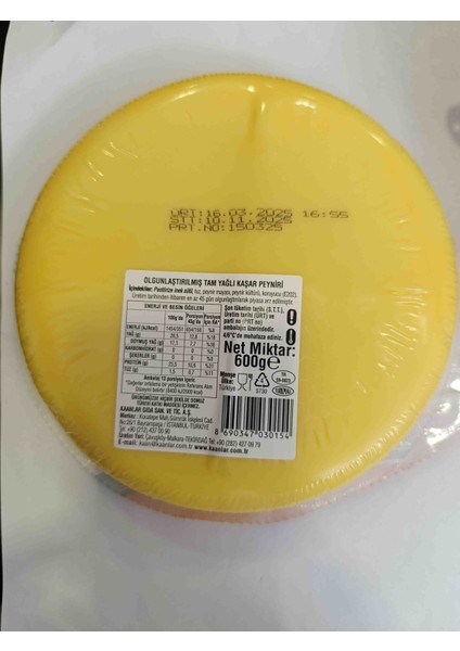 Olgun Kaşar Peyniri 600gr fiyatları