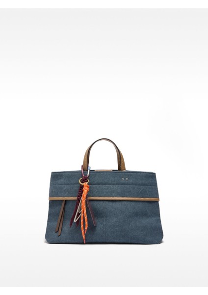 Charm'lı Kanvas Tote Çanta