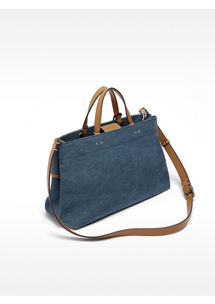 Charm'lı Kanvas Tote Çanta