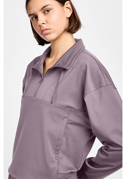 Kadın Antrenman Yarım Fermuarlı Sweatshirt 25B-2052 modelleri