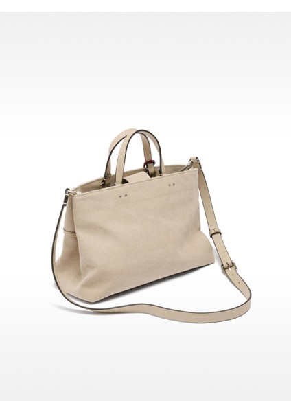 Charm'lı Kanvas Tote Çanta