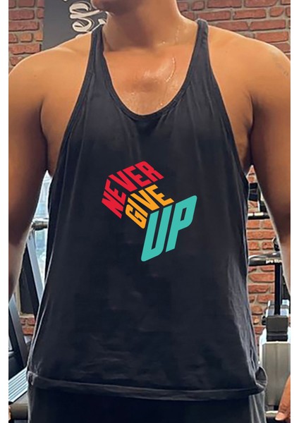 Qube Circle Gym Fitness Tank Top Sporcu Atleti