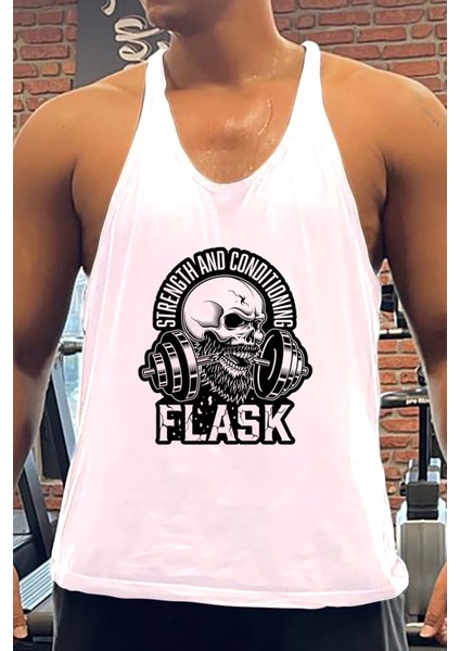 Flask Gym Fitness Tank Top Sporcu Atleti