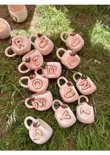 Harfli Seramik Kahve Fincanı Mug Kupa 24K Altın Kaplama fiyatları