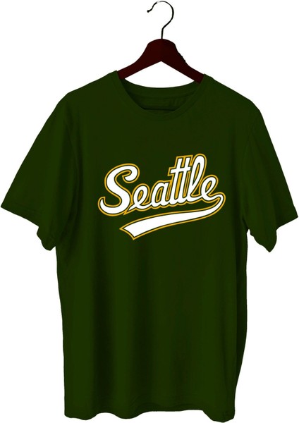 Seattle Baskılı Basketbol T-Shirt Sporcu Tişörtü
