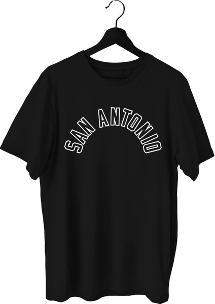 San Antonio Baskılı Basketbol T-Shirt Sporcu Tişörtü