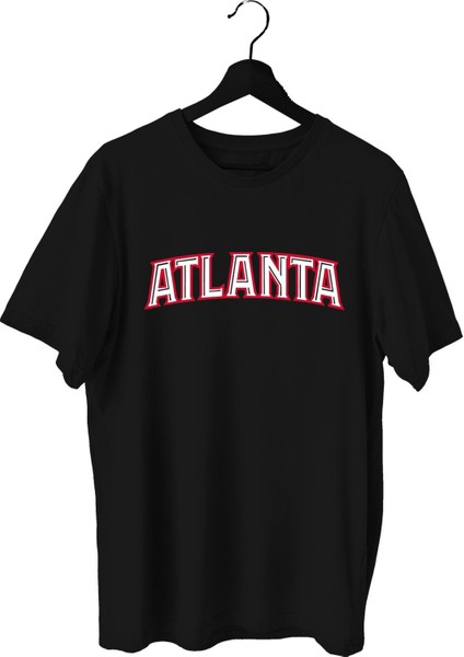 Atlanta Baskılı Basketbol T-Shirt Sporcu Tişörtü