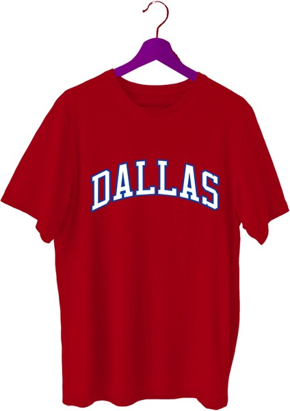 Dallas Baskılı Basketbol T-Shirt Sporcu Tişörtü