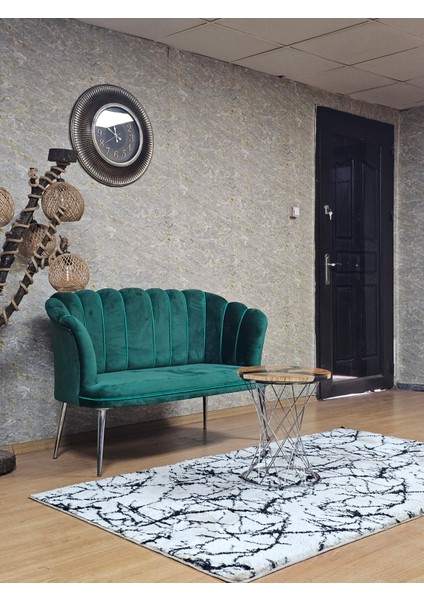 Gümüş Ayaklı 2li Papatya Çay Seti Koltuk Balkon Çay Seti Koltuk