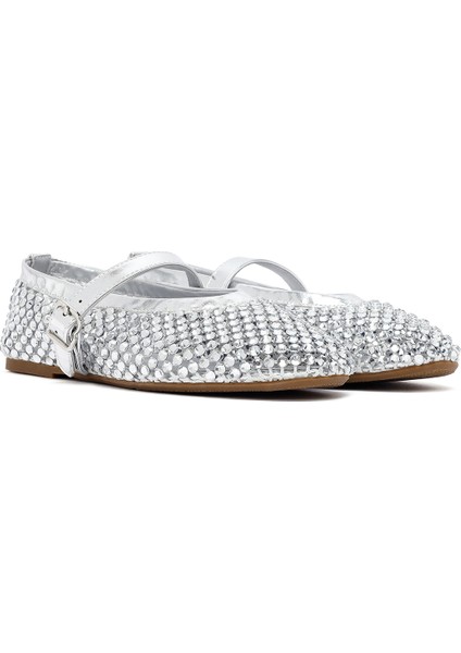 Kadın Gümüş Fileli Taşlı Babet 25SFD441114 modelleri