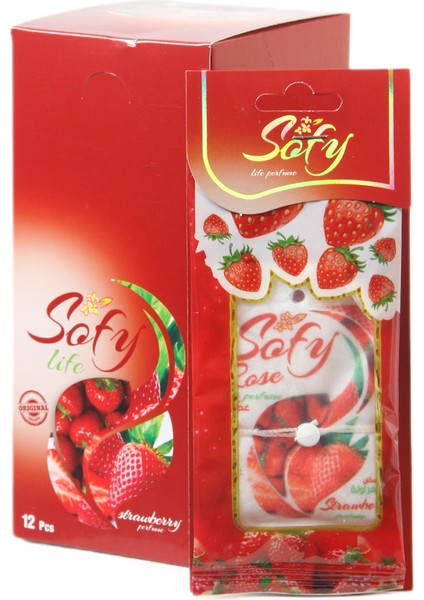 Çilek Esanslı Asmalı Kumaş Otomobil Kokusu