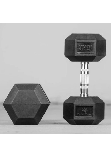 Hex Kauçuk Dumbbell 10 kg