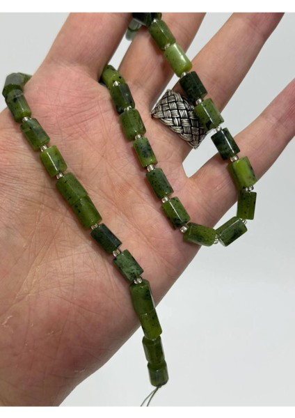 Silindir Faset Kesim Yeşim Taşı Dizisi 6X9MM modelleri