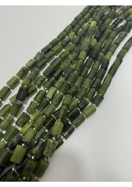 Silindir Faset Kesim Yeşim Taşı Dizisi 6X9MM indirimleri