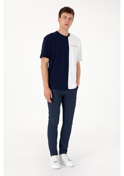 Erkek Lacivert Tişört 50306903-VR033 fırsatları