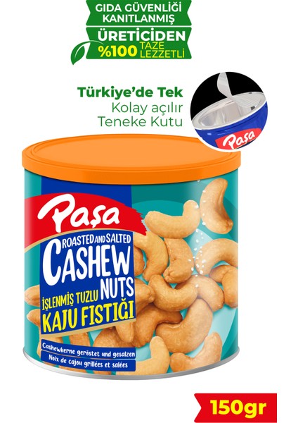 Işlenmiş Kaju Fıstığı Teneke Kutu 150 gr