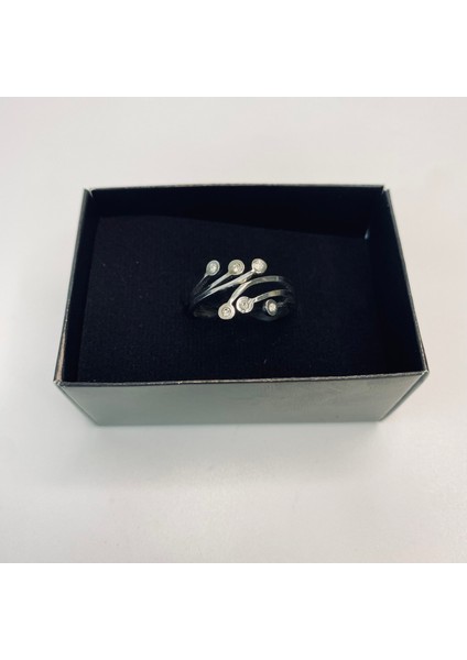 Çelik Ayarlanabilir Yüzük 6 Taşlı Kutulu fiyatları