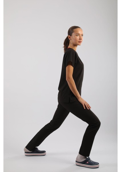 Asflex Siyah Likralı Üniforma