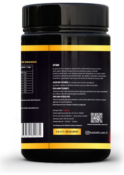 Zeus Nutrition Glutamine 300 Gr-Aromasız