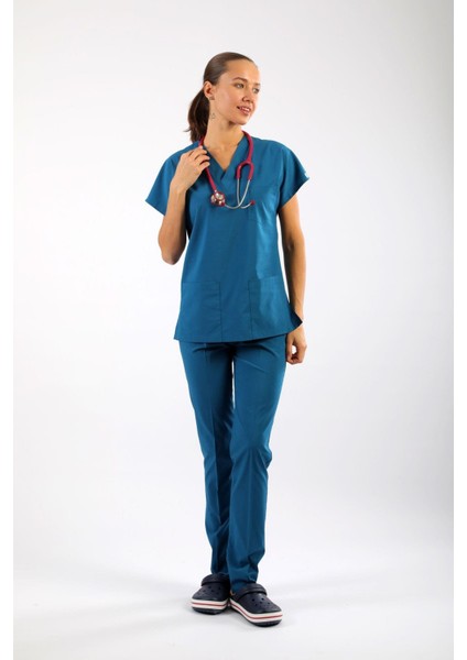 Asflex Petrol Yeşili Likralı Üniforma