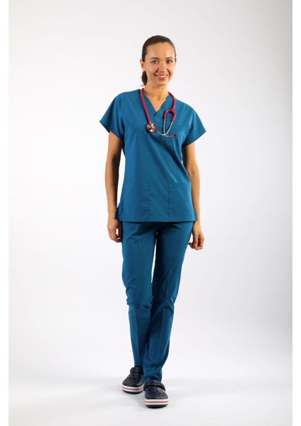 Asflex Petrol Yeşili Likralı Üniforma fiyatları