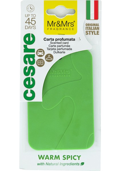 Cesare Kart - Oto Araç Kokusu, Asma Kart Kokusu - Warm Spicy