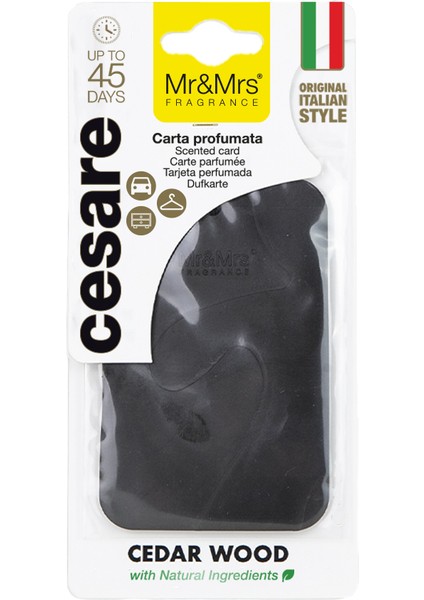Cesare Kart - Oto Araç Kokusu, Asma Kart Kokusu - Cedar Wood