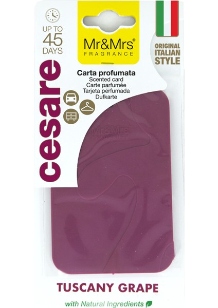 Cesare Kart Tuscany Grape - Oto Araç Kokusu, Asma Kart Kokusu